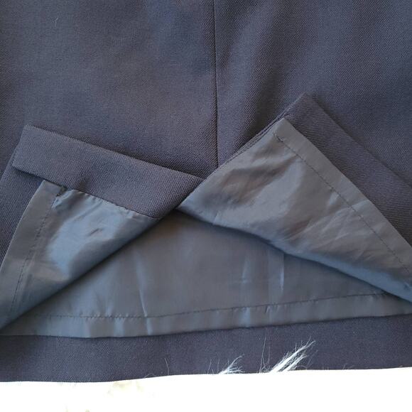 Anne Klein Suit Career Skirt Black Straight Knee Length Lined 6 - Picture 7 of 8